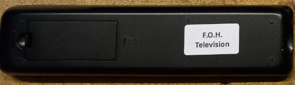 TV Remote Control- rear