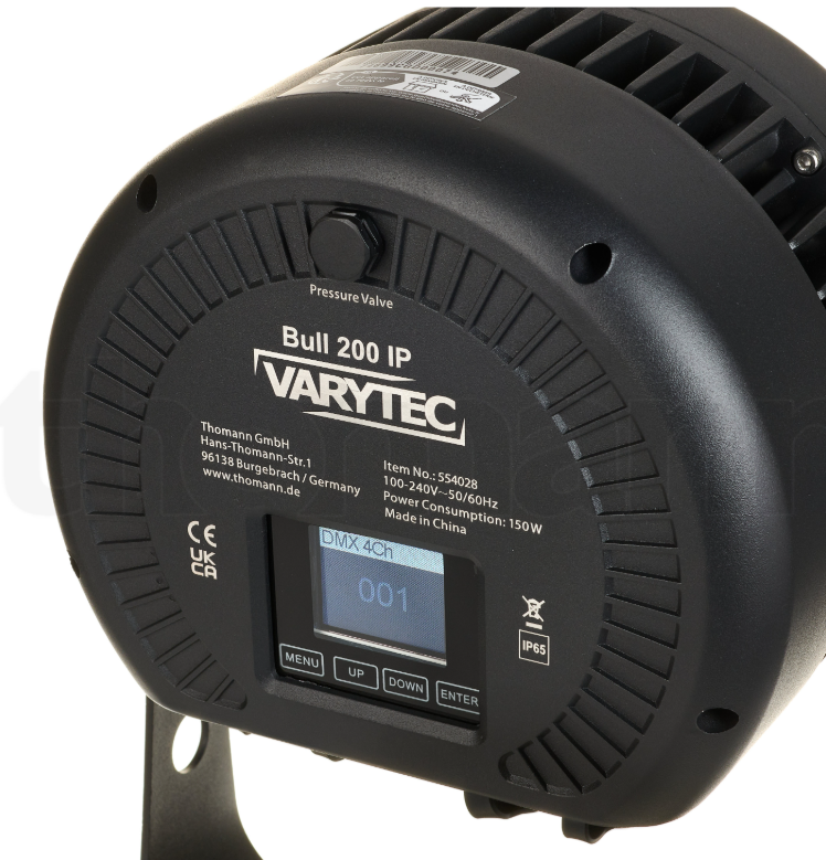 Rear View of Varitec light